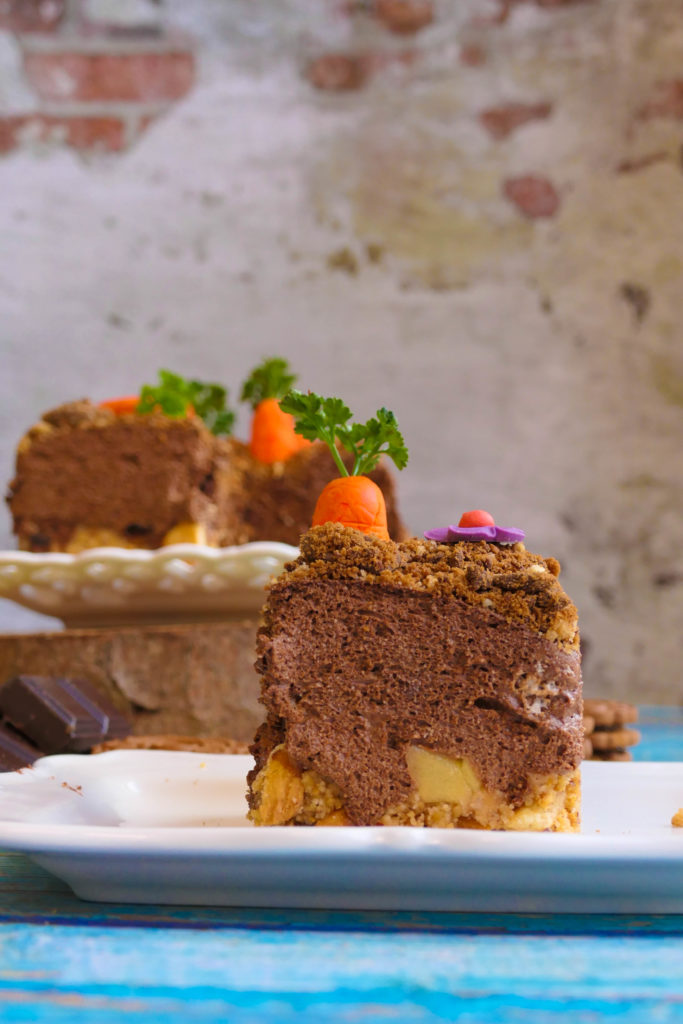 gateau avec mousse au chocolat