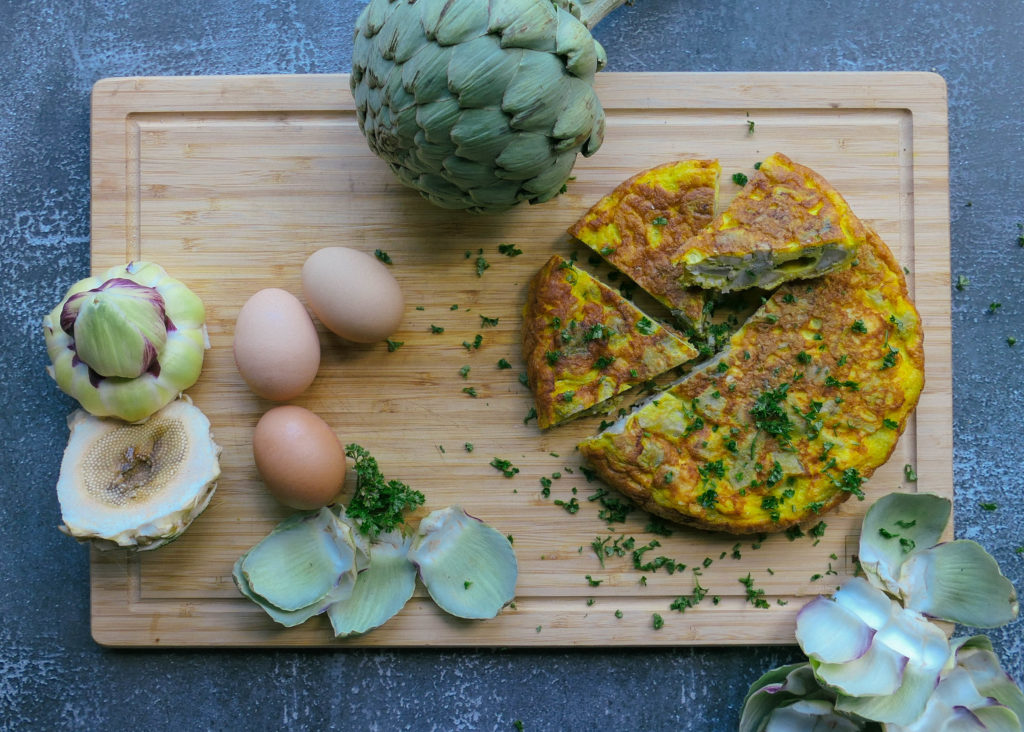 omelette grecque aux artichauts