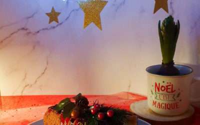 Bûche de Noël rapide aromatisée à la mastic de Chios
