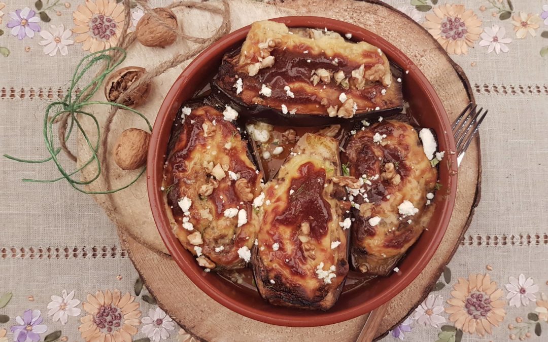 Aubergines farcies à la viande – Melitsanes papoutsakia