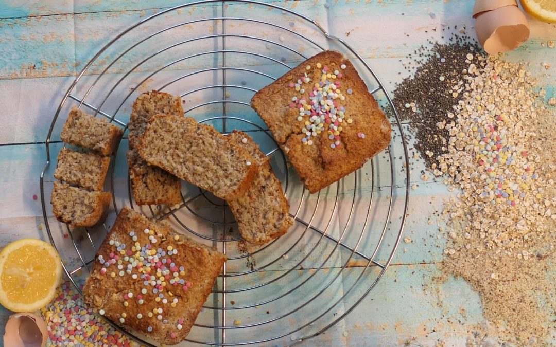 Cake au citron, à l’avoine et au chia