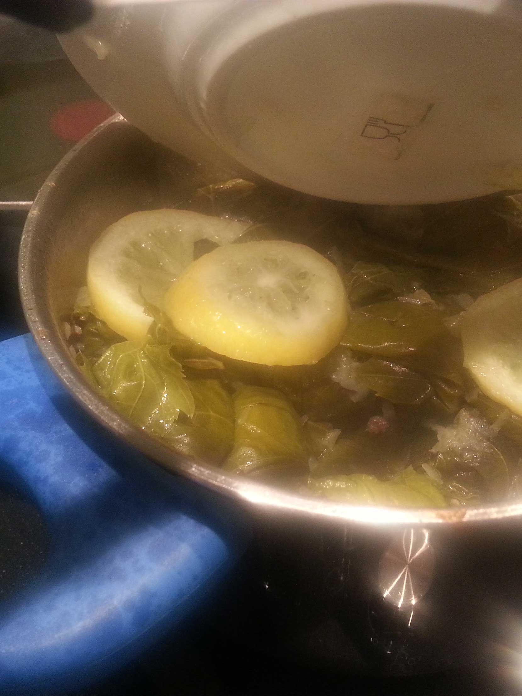 fin de cuisson avec l'ajout du citron à la fin