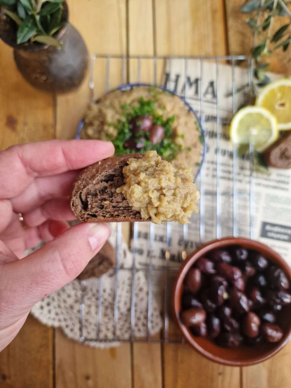 Melitsanosalata Caviar d'aubergine grec Recettes d'une Crétoise