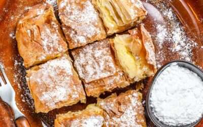 Cake au citron, à l’avoine et au chia 5 Bougatsa à la crème (feuilleté grec à la crème de semoule)
