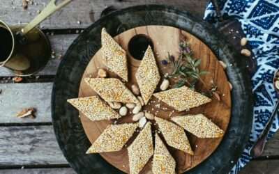 Cake au citron et à la farine de caroube 3 Pasteli – barre au sésame et au miel