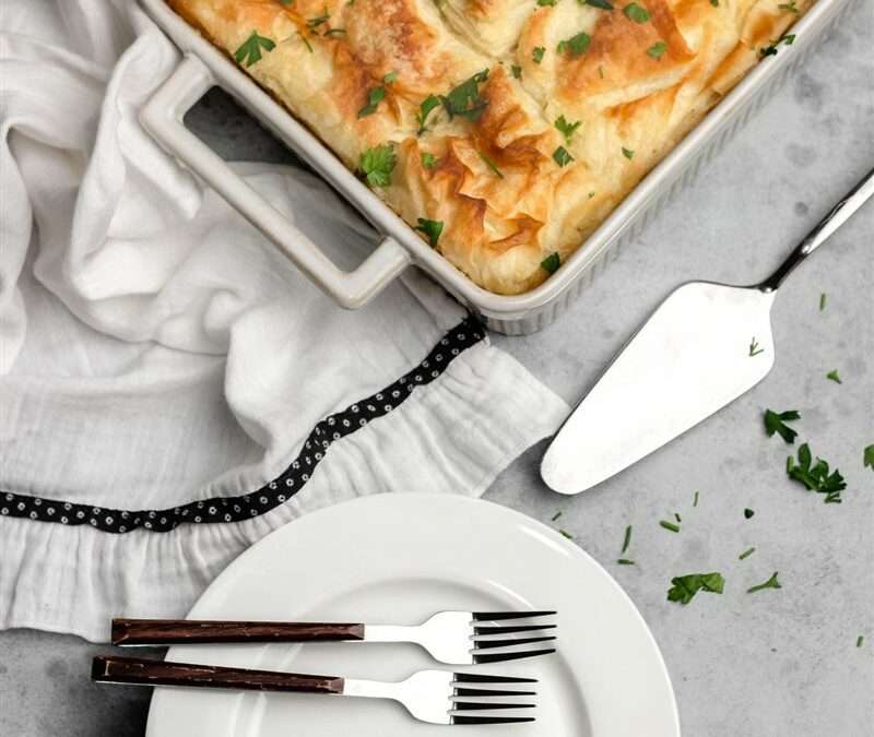 Prasopita -Tarte aux poireaux et fenouil
