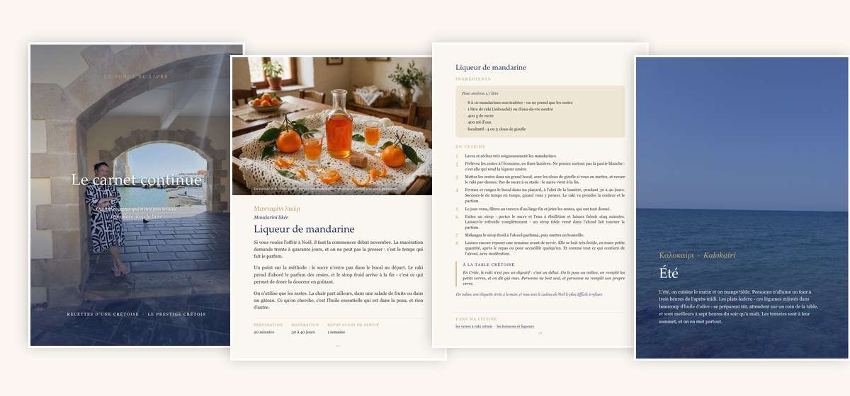 Quatre pages du carnet bonus Le carnet continue