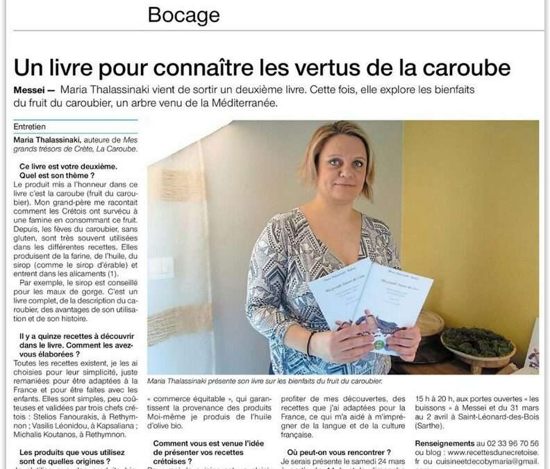 Mon article le 13.03.2018 publié chez Ouest France