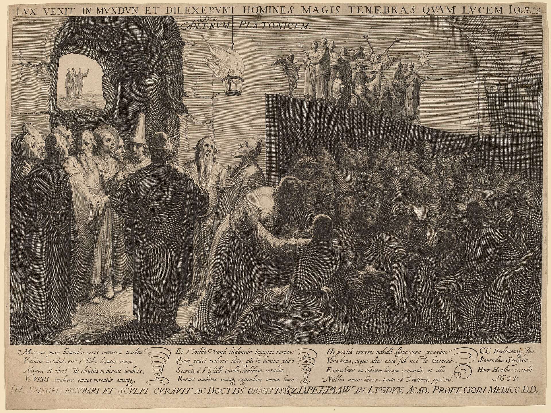 Ce que Socrate dirait de l'intelligence artificielle 18 L'allégorie de la caverne de Platon, gravure de Jan Saenredam, 1604
