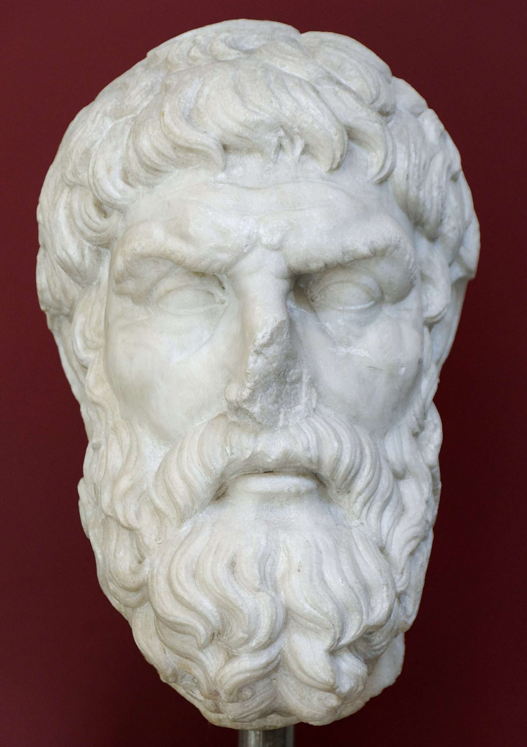 Ce que Socrate dirait de l'intelligence artificielle 19 Buste d'Épicure, copie romaine, palais Massimo à Rome