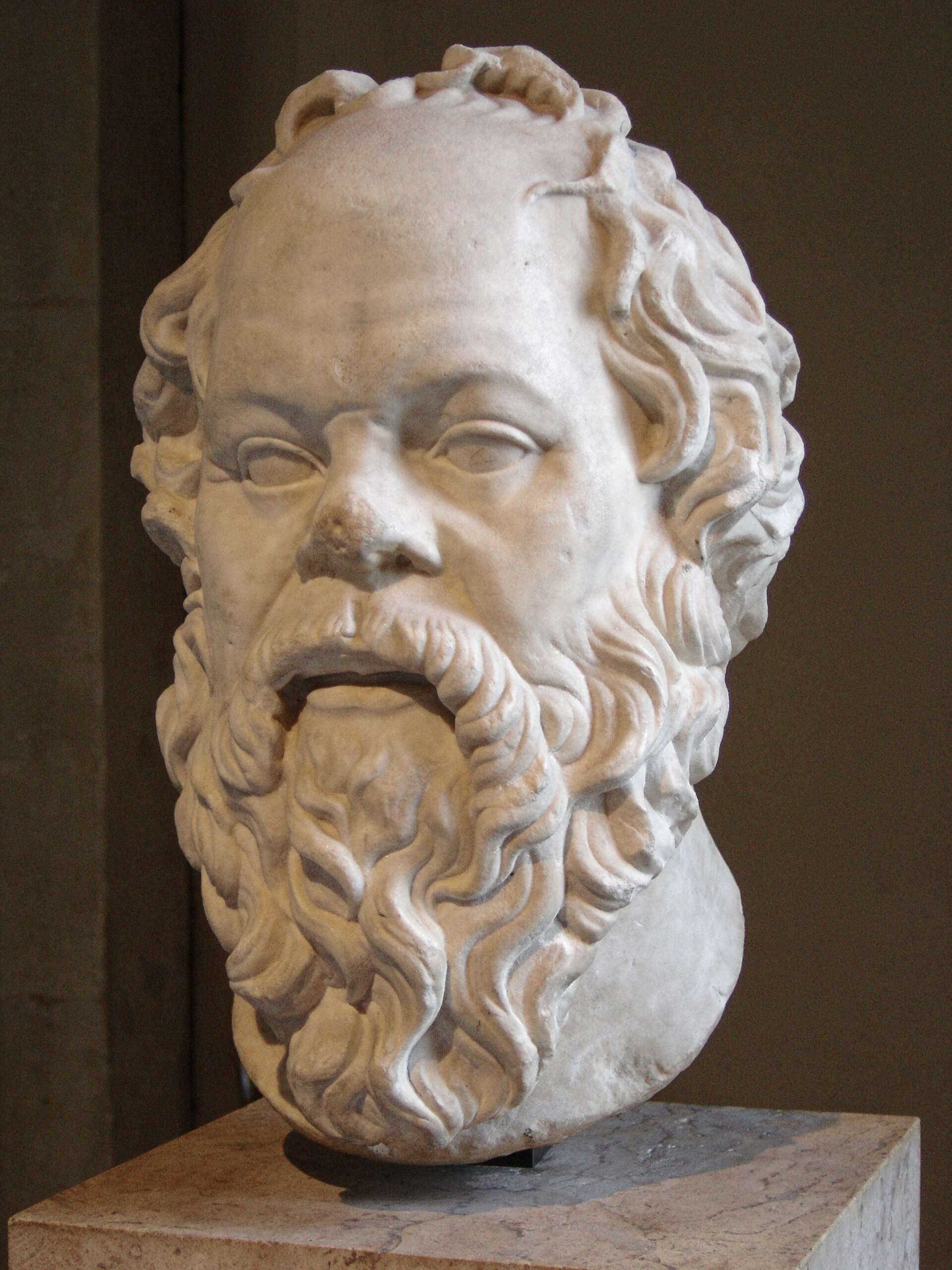 Ce que Socrate dirait de l'intelligence artificielle 2 Buste de Socrate, copie romaine d'un original grec, musée du Louvre